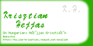 krisztian hejjas business card